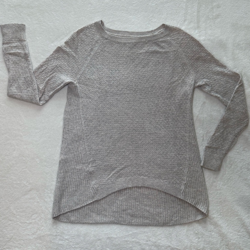 LOFT Oatmeal Knit Sweater - Size: S